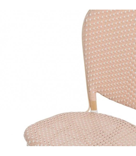 SILLA 47 X 54 X 93 PLAMAS MADERA NATURAL RATAN SINTETICO