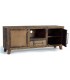 MUEBLE DE TV 150 X 40 X 60 MAPICA MADERA RECUPERADA METAL ORO VIEJO