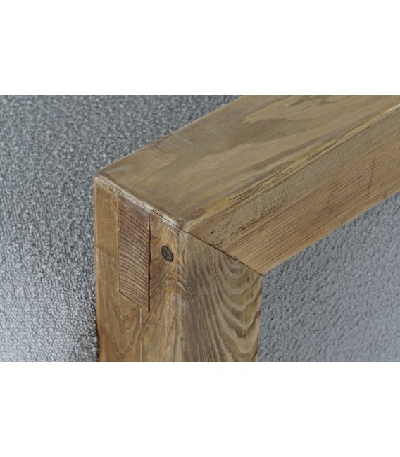 SOFA 3 PLAZAS 221 X 94 X 83 MADERA RECUPERADA TELA GRIS