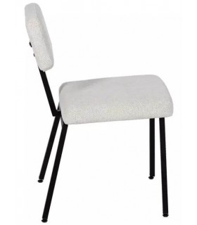 SILLA 43 X 55 X 78 TRANTRAN METAL NEGRO TELA COLOR CRUDO