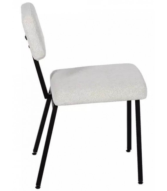 SILLA 43 X 55 X 78 TRANTRAN METAL NEGRO TELA COLOR CRUDO