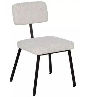 SILLA 43 X 55 X 78 TRANTRAN METAL NEGRO TELA COLOR CRUDO