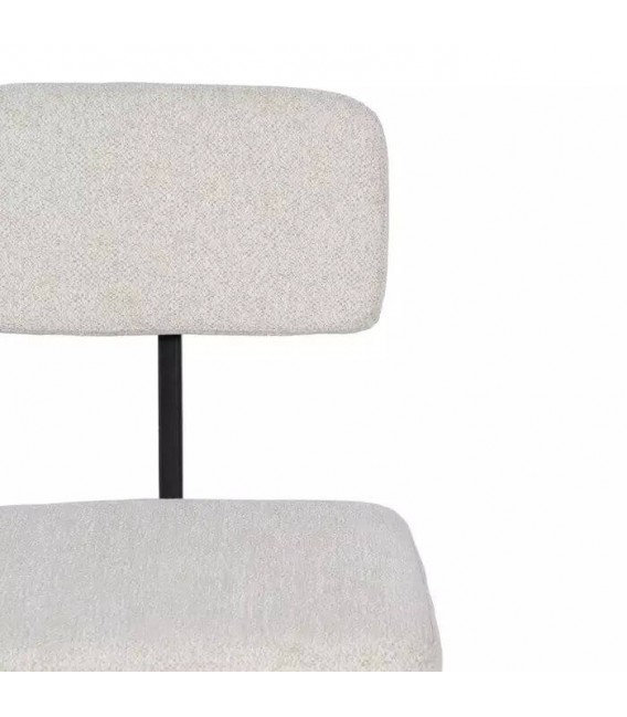 SILLA 43 X 55 X 78 TRANTRAN METAL NEGRO TELA COLOR CRUDO