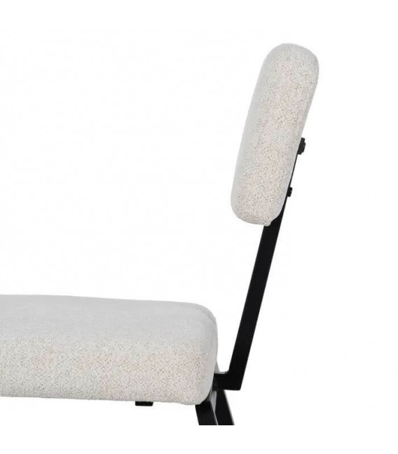 SILLA 43 X 55 X 78 TRANTRAN METAL NEGRO TELA COLOR CRUDO