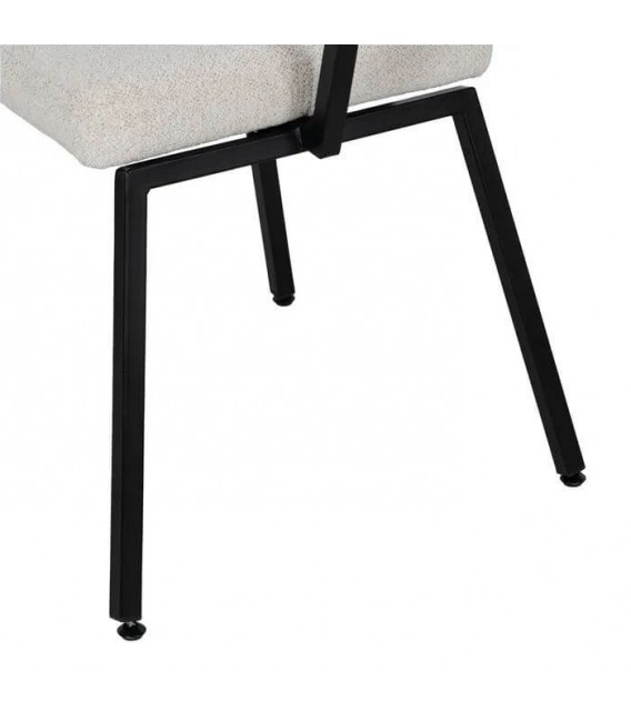 SILLA 43 X 55 X 78 TRANTRAN METAL NEGRO TELA COLOR CRUDO