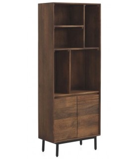 LIBRERIA 60 X 30 X 160 LUSANA MADERA MANGO COLOR NOGAL