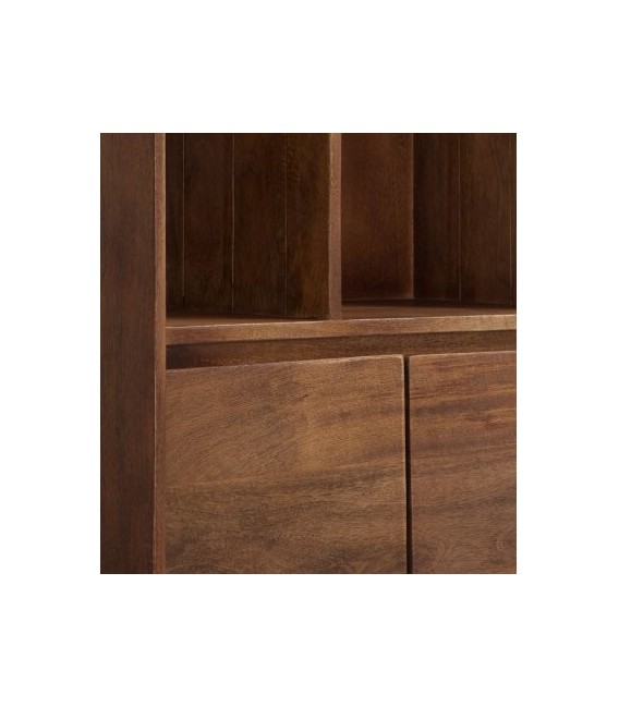 LIBRERIA 60 X 30 X 160 LUSANA MADERA MANGO COLOR NOGAL