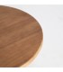 MESA DE CENTRO 80 Ø X 40 TROMPO METAL NEGRO MADERA NATURAL