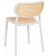 SILLA APILABLE 54 X 48 X 78 MANFRED POLIPROPILENO BLANCO Y NATURAL