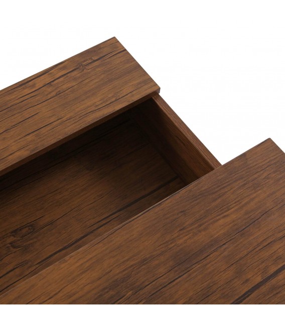 MESA DE CENTRO 100 X 55 X 40 PLUPO MDF NOGAL METAL NEGRO