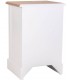 MESITA DE NOCHE 42 X 35 X 63 MIRLO MADERA NATURAL Y BLANCO