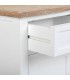 MESITA DE NOCHE 42 X 35 X 63 MIRLO MADERA NATURAL Y BLANCO