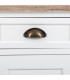MESITA DE NOCHE 42 X 35 X 63 MIRLO MADERA NATURAL Y BLANCO