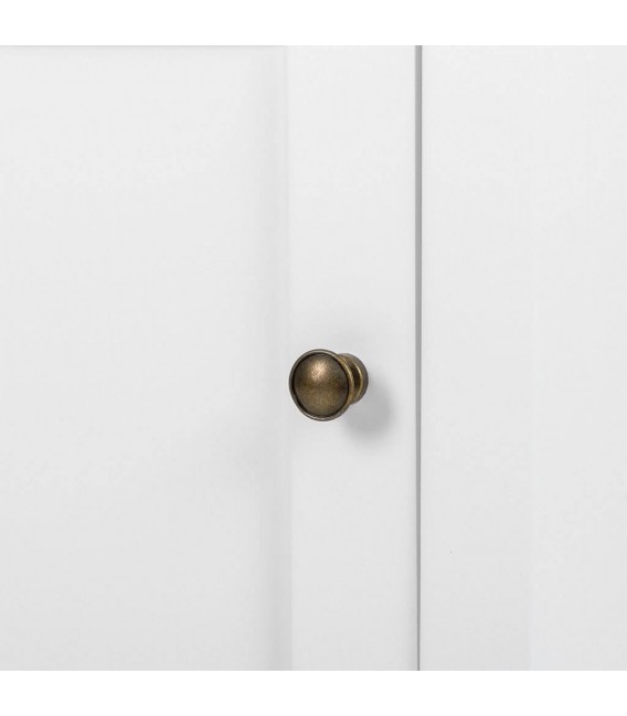 MESITA DE NOCHE 42 X 35 X 63 MIRLO MADERA NATURAL Y BLANCO