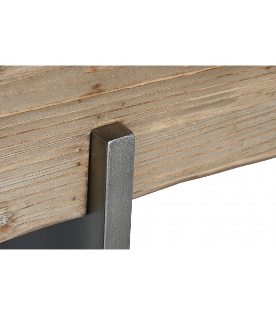 CONSOLA 120 X 35 X 82 DUMPLI MADERA NATURAL METAL GRIS