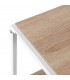 CONSOLA 90 X 30 X 90 BOLSOM METAL BLANCO MELAMINA ROBLE