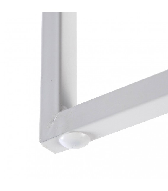 CONSOLA 90 X 30 X 90 BOLSOM METAL BLANCO MELAMINA ROBLE