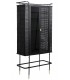 VITRINA 80 X 40 X 165 FUSSEN METAL NEGRO