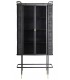 VITRINA 80 X 40 X 165 FUSSEN METAL NEGRO