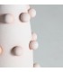 LAMPARA DE SOBREMESA 40 Ø X 73 JUDIT CERAMICA ROSA PALO