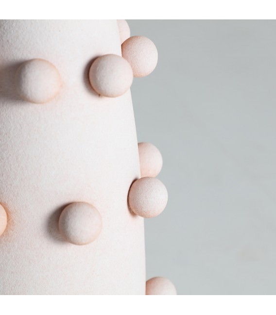 LAMPARA DE SOBREMESA 40 Ø X 73 JUDIT CERAMICA ROSA PALO