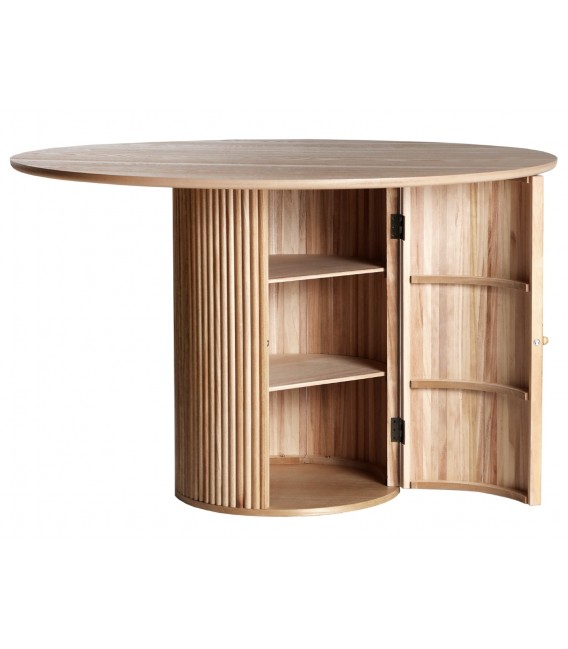 MESA DE COMEDOR 120 Ø X 77 SKAGEN MADERA NATURAL