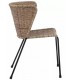 SILLA 50 X 54 X 77 LALUA RATAN NATURAL METAL NEGRO