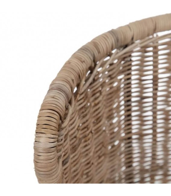 SILLA 50 X 54 X 77 LALUA RATAN NATURAL METAL NEGRO