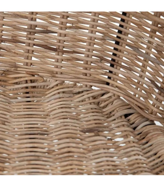 SILLA 50 X 54 X 77 LALUA RATAN NATURAL METAL NEGRO