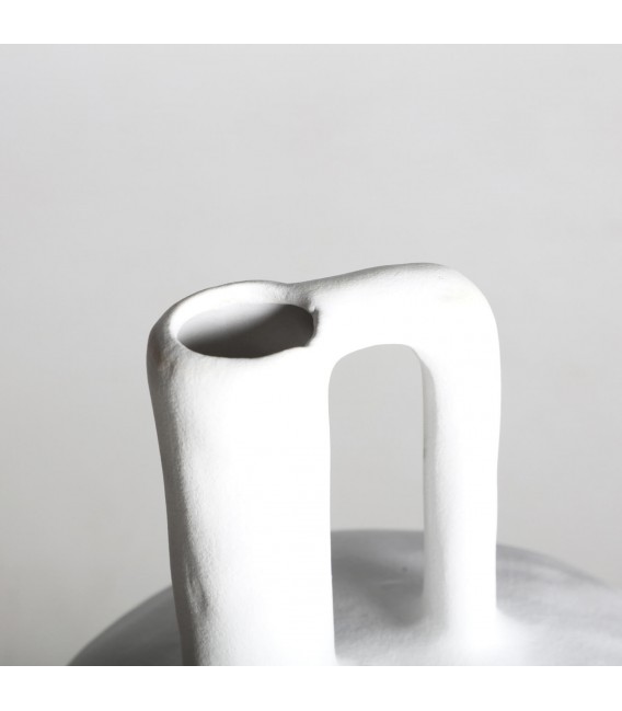 JARRON 19 Ø X 27 BEQUER CERAMICA BLANCA