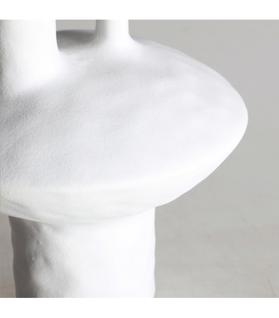 JARRON 19 Ø X 27 BEQUER CERAMICA BLANCA