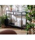 CONSOLA VITRINA 100 X 35 X 80 KIRLA METAL NEGRO Y CRISTAL