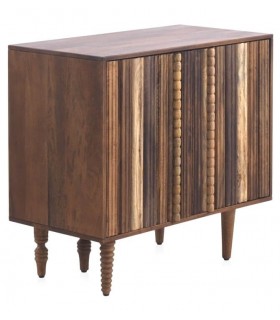 TAQUILLON 85 X 28 X 78 POLCA MADERA NOGAL Y NATURAL