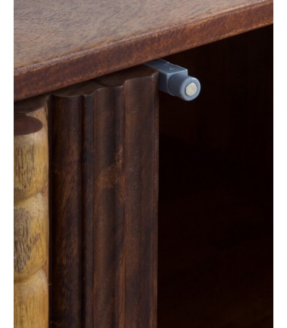 TAQUILLON 85 X 28 X 78 POLCA MADERA NOGAL Y NATURAL