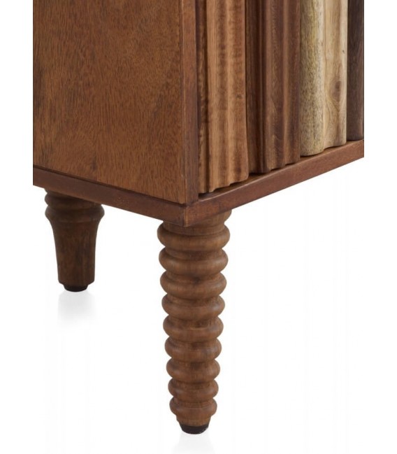 TAQUILLON 85 X 28 X 78 POLCA MADERA NOGAL Y NATURAL