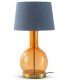 LAMPARA DE SOBREMESA 30 Ø X 56 TUNICIA CRISTAL NARANJA TEXTIL AZUL