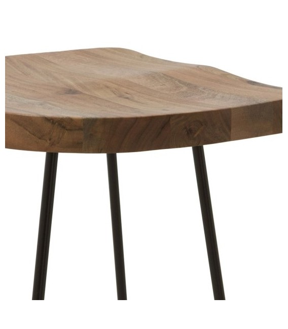 TABURETE 40 X 35 X 76 LOLIO MADERA NATURAL METAL NEGRO