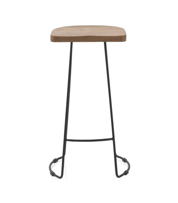 TABURETE 40 X 35 X 76 LOLIO MADERA NATURAL METAL NEGRO