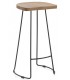 TABURETE 40 X 35 X 76 LOLIO MADERA NATURAL METAL NEGRO