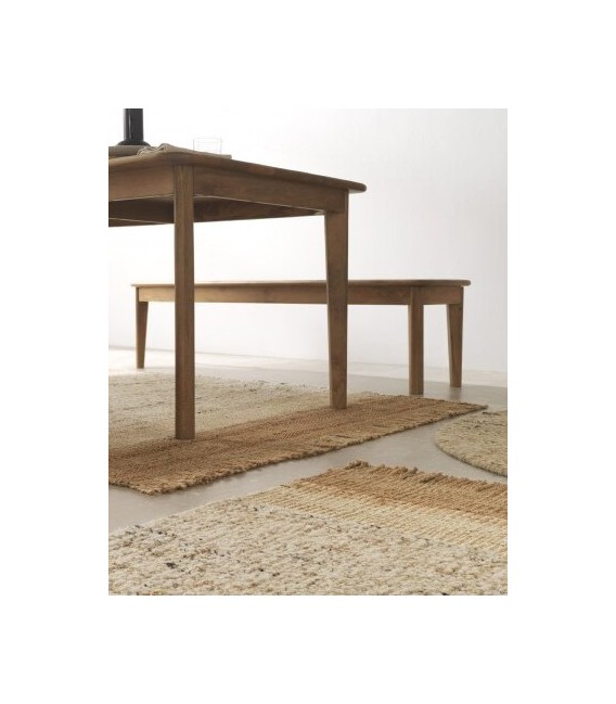 ALFOMBRA 240 X 180 MARRIC LANA Y YUTE TONOS MARRONES