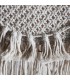 LAMPARA DE TECHO 34 X 34 X 41 MACRAME ALGODON BLANCO