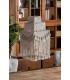 LAMPARA DE TECHO 34 X 34 X 41 MACRAME ALGODON BLANCO