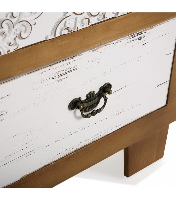 SINFONIER 70 X 35 X 110 SHELMA MADERA NATURAL Y BLANCO