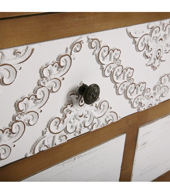 SINFONIER 70 X 35 X 110 SHELMA MADERA NATURAL Y BLANCO