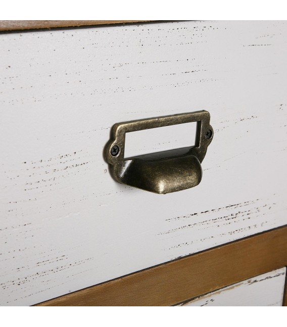 SINFONIER 70 X 35 X 110 SHELMA MADERA NATURAL Y BLANCO