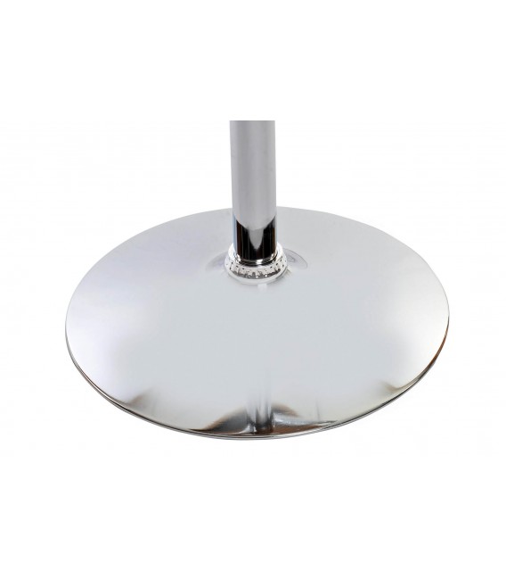 TABURETE 54 X 53 X 102 RETRO NOGAL PP NEGRA Y METAL CROMADO