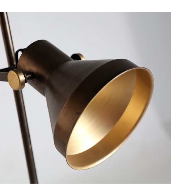LAMPARA DE PIE 46 X 42 X 160 LARKA METAL BRONCE ENVEJECIDO