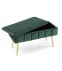 BANCO PIE DE CAMA 80 X 38 X 42 TOBOSO METAL ORO TERCIOPELO VERDE