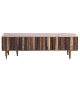 MUEBLE DE TV 170 X 45 X 50 POLCA MADERA NOGAL Y NATURAL