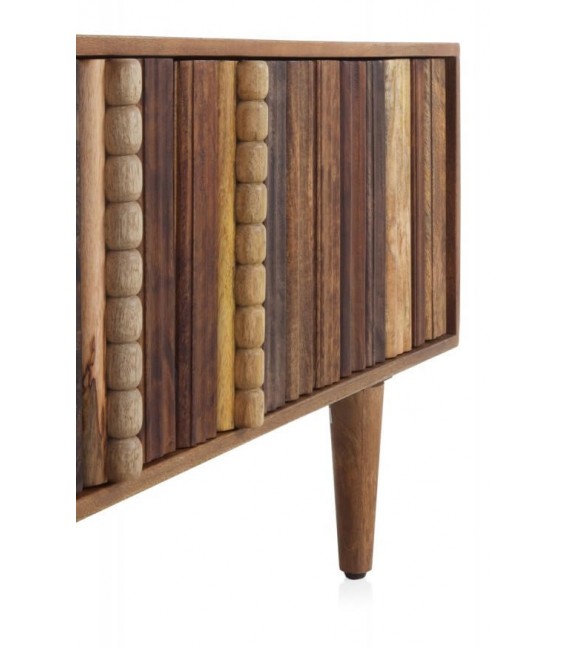MUEBLE DE TV 170 X 45 X 50 POLCA MADERA NOGAL Y NATURAL
